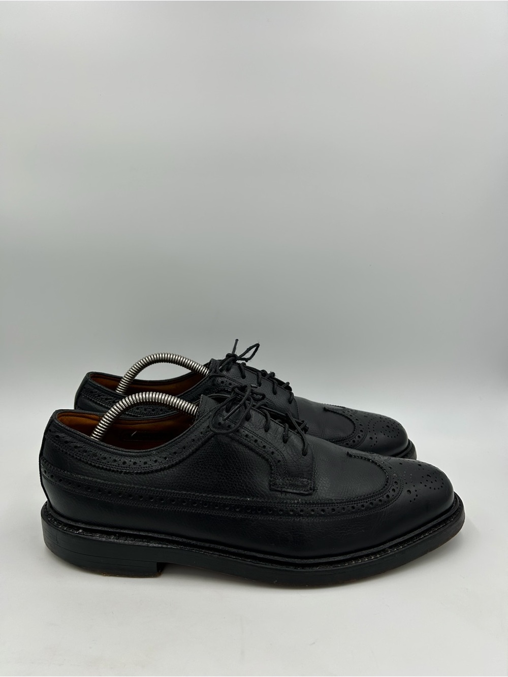VTG Royal Imperial By Florsheim V Cleat Longwing Shoes Black 96624 Mens 8.5 3E